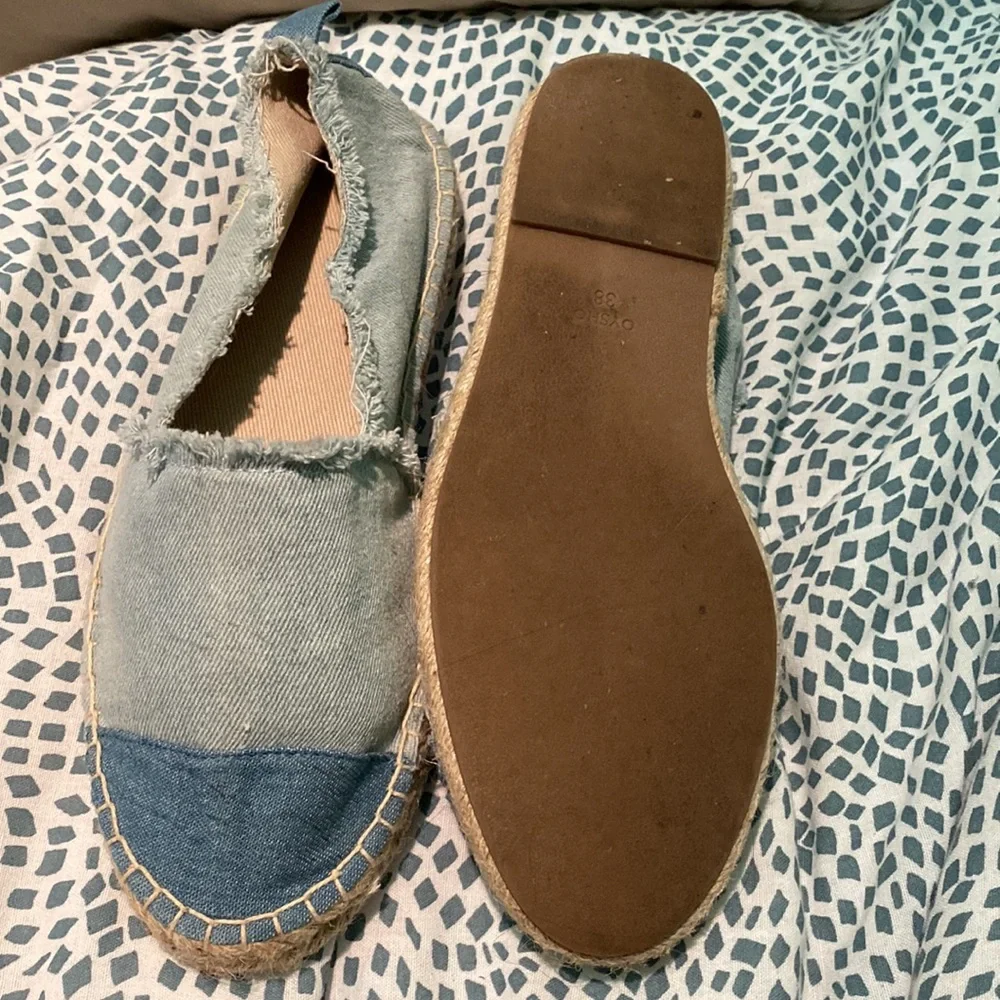 Oysho Frayed denim espadrilles 38